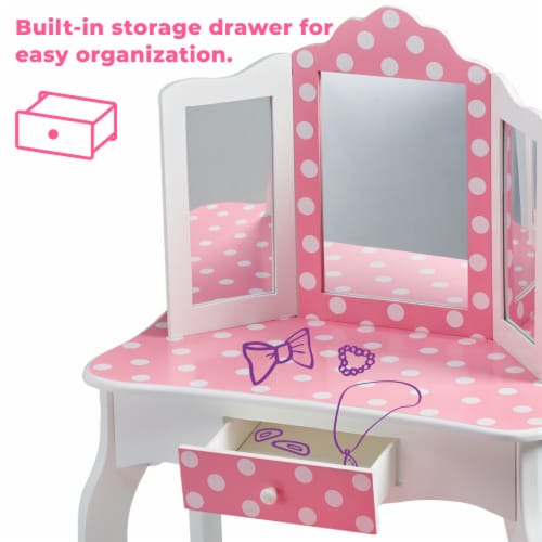 Teamson polka dot vanity outlet