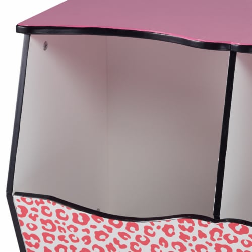 Teamson Kids Children Pink Wooden Storage Drawers Toy Box Storage TD-12473P Perspective: bottom