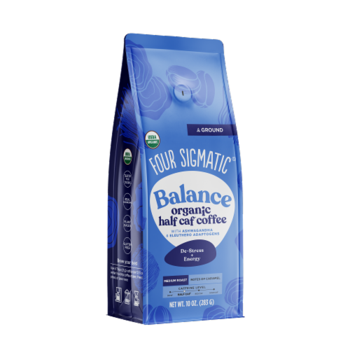Four Sigmatic® Ashwagandha & Eleuthero Adaptogens Medium Roast Organic Ground Coffee Perspective: bottom