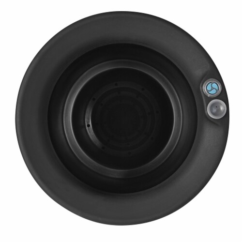 Crescent Garden Tru Drop Tall Cup Planter Flower Pot, Caviar Black, 22 Perspective: bottom