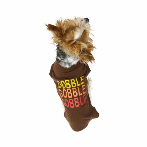 Midlee Gobble Gobble Gobble Dog Thanksgiving Shirt (XX-Large) Perspective: bottom