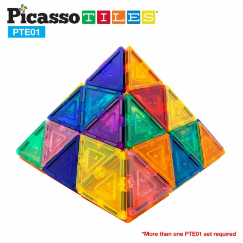 PicassoTilesÂ® 12 Piece Small Triangle Expansion Pack PTE01 Perspective: bottom