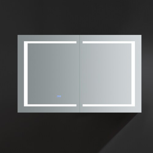 Fresca Spazio 48  Wide X 30  Tall Bathroom Medicine Cabinet W/ Led Lighting & Defogger Perspective: bottom