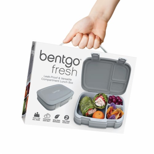 Bentgo Fresh 4-Compartment Leak-Proof Lunch Box (Gray)