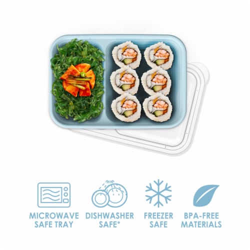 Bentgo® Prep 2 Compartment Snack Container - Sky Blue Perspective: bottom