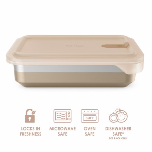Bentgo® Microsteel™ Gold Container - Gold Perspective: bottom