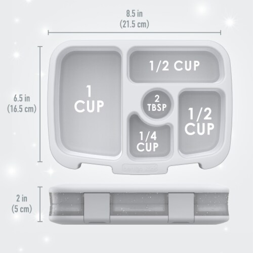 Bentgo Silver Glitter Kids Lunch Box Perspective: bottom