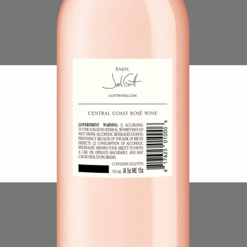 Joel Gott Rosé Central Coast California Pink Wine Perspective: bottom