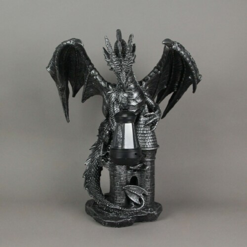 18 Inch Dark Beacon LED Dragon Lamp Statue Outdoor Garden