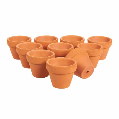 10 Pack Terra Cotta Pots with Drainage Holes for Indoor and Outdoor Plant, 1.5 inches Perspective: bottom