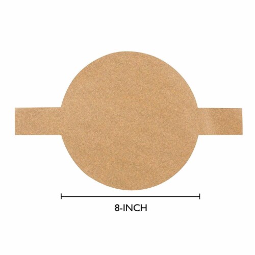 8-Inch Parchment Paper Rounds with Lift Tabs, 100 Sheets Nonstick