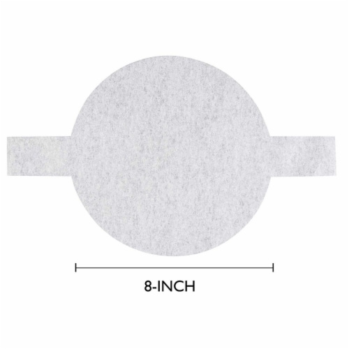 Parchment Paper Rounds with Lift Tabs (White, 8 In, 100-Pack) Perspective: bottom