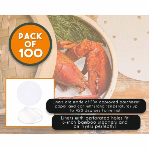 100-Pack 8 Inch Non-Stick Air Fryer Liners, Parchment Paper Sheet