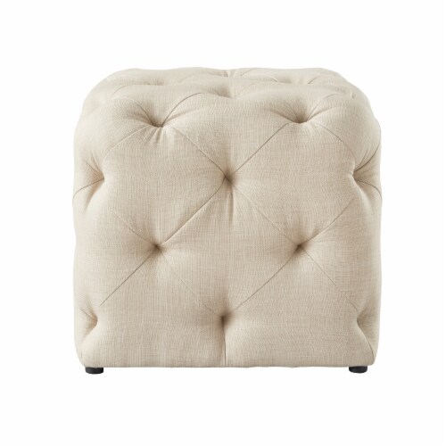 Square beige ottoman hotsell