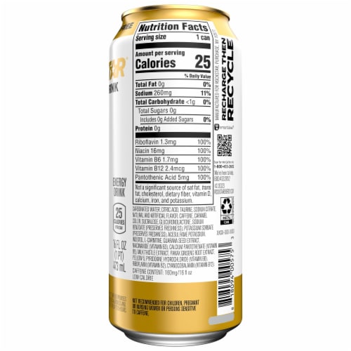 Rockstar® Sugar Free Energy Drink Can Perspective: bottom