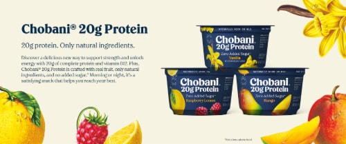 Chobani® 20G Protein Lowfat Greek Yogurt Mango 6.7oz Perspective: bottom