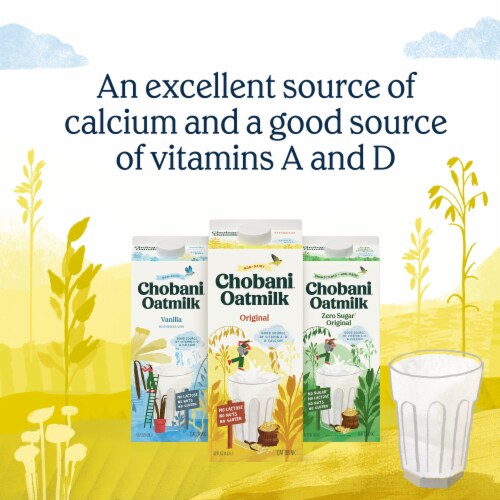 Chobani® Zero Sugar* Original Oatmilk Perspective: bottom