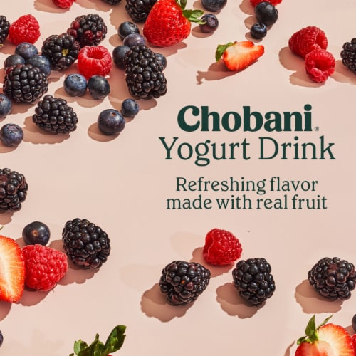 Chobani® Daily Lo-w Fat Probiotic Strawberry Banana Greek Yogurt Drinks Perspective: bottom