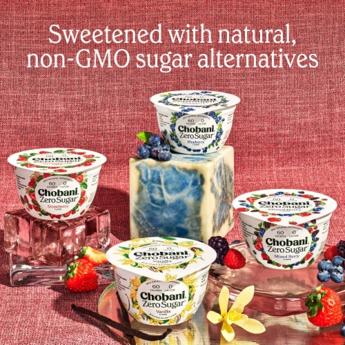 Chobani® Zero Sugar Mixed Berry Yogurt Perspective: bottom