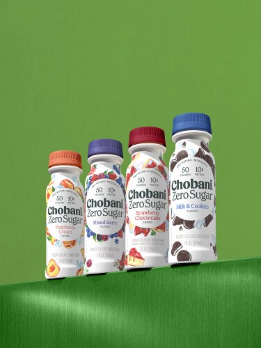 Chobani® Zero Sugar Strawberry Cheesecake Greek Yogurt Drink Perspective: bottom