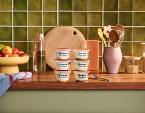Chobani Creations Greek Cherry Cheesecake Yogurt Cup Perspective: bottom