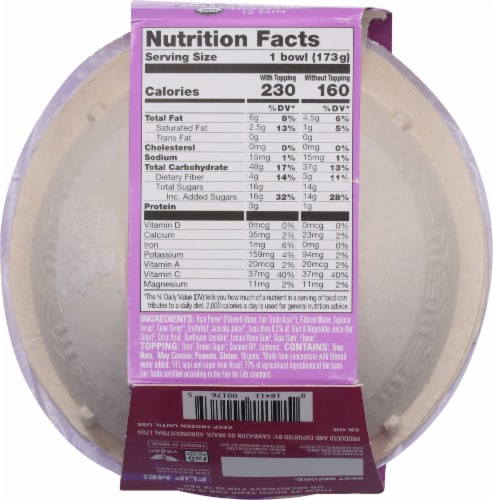 Sambazon® Amazon Superberry™ Acai Bowl Perspective: bottom