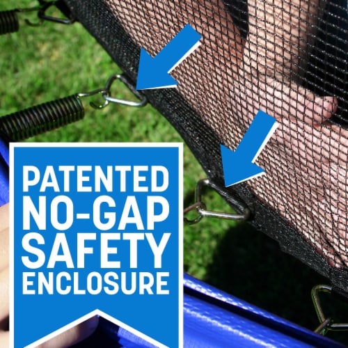 Skywalker Trampolines 12 Foot Round Outdoor Trampoline with Enclosure, Green Perspective: bottom