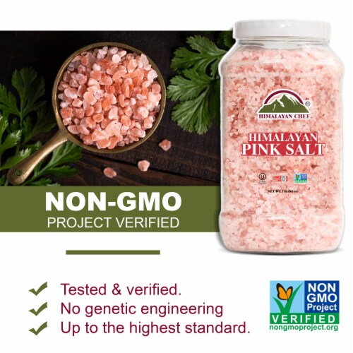 Himalayan Chef Pink Salt, 100% Natural, Coarse, Ideal for Salt Grinders & Salt Mills | 5 lbs. Perspective: bottom