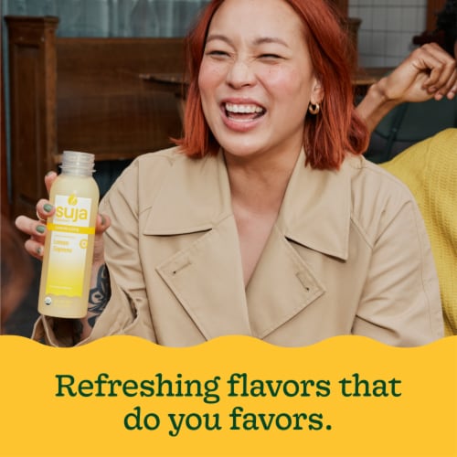 Suja Organic Ginger Love Cold Pressed Juice Drink Perspective: bottom