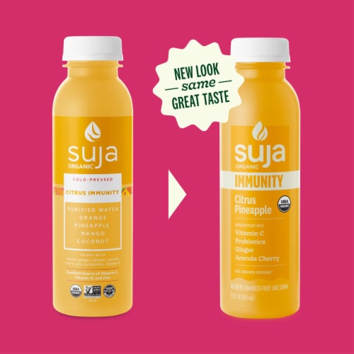 Suja Organic Immunity Citrus Pineapple​ Cold Pressed Juice Drink Perspective: bottom