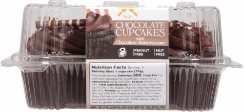 Antonina's Artisan Bakery Gluten Free Double Chocolate Decorated Cupcakes Perspective: bottom