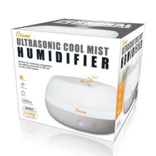 Crane Ultrasonic Cool Mist Personal Humidifier & Diffuser - White Perspective: bottom