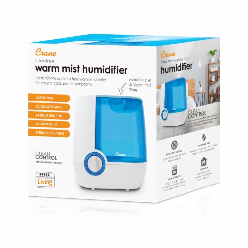 Crane Warm Mist Humidifier - Blue/White Perspective: bottom