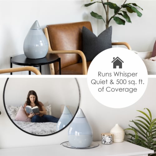 Crane 4-in-1 Filter-Free Top Fill Humidifier with Sound Machine - Gray Perspective: bottom