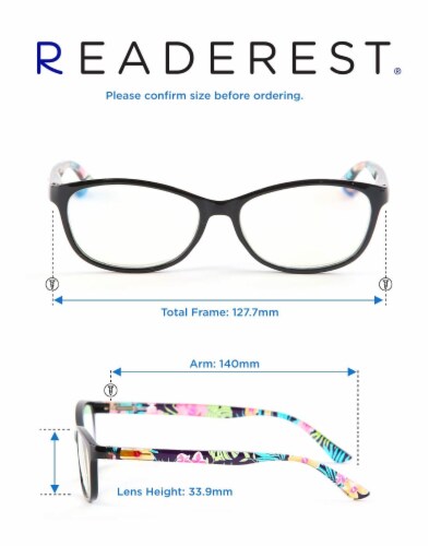 Reading glasses size chart deals