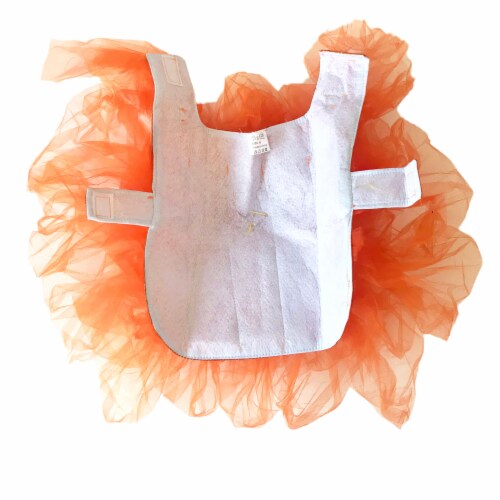 Midlee Loofah Dog Halloween Costume (Small, Orange) Perspective: bottom