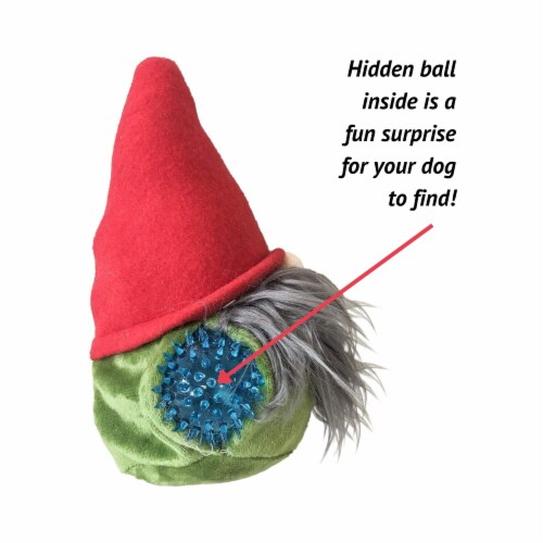 Midlee Gnome Hidden Ball Christmas Dog Toy Perspective: bottom