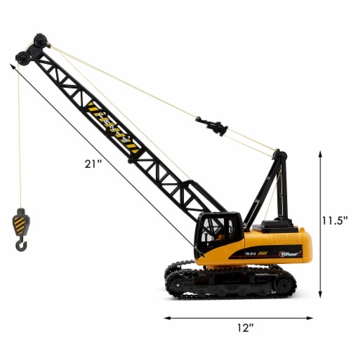 Top Race TR-214 Pro 1:14 15Ch RC Crane, Battery Powered Metal Hook  Construction Toy, 4.45 H 7.8 L 7.21 W - Pay Less Super Markets