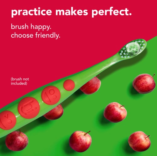 Hello Toddler Training Toothbrush + Toothpaste Fluoride Free with Natural Apple Flavor Perspective: bottom