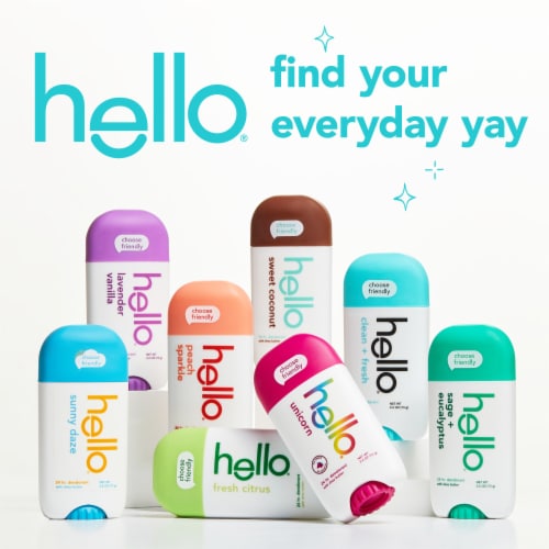 hello Sweet Coconut Aluminum Free Deodorant for Women and Men with Shea Butter 24 Hour Freshness Perspective: bottom