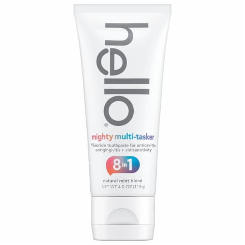 hello Mighty Multitasker Toothpaste 8 in 1 Formula with Fluoride Natural Mint Perspective: bottom