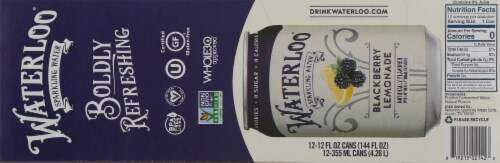 Waterloo® Blackberry Lemonade Flavored Sparkling Water Cans Perspective: bottom