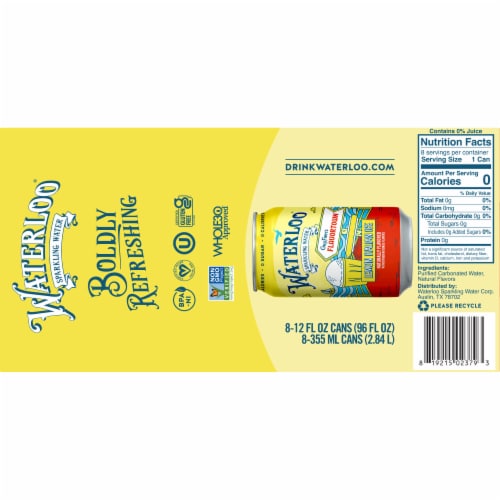 Waterloo® Lemon Italian Ice Sparkling Water Perspective: bottom