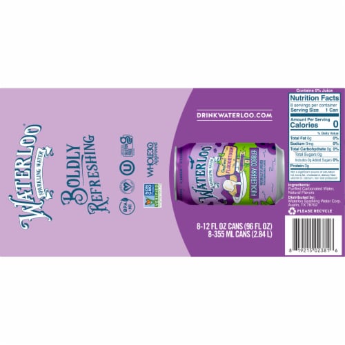 Waterloo® Huckleberry Cobbler Sparkling Water Perspective: bottom