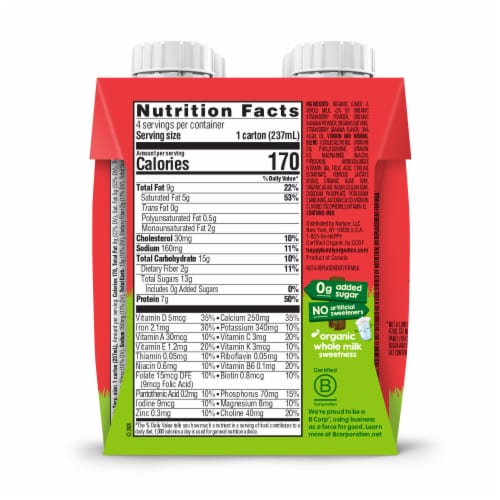 Happy Tot Organics Grow & Shine Strawberry Banana Toddler Nutritional Shake Perspective: bottom