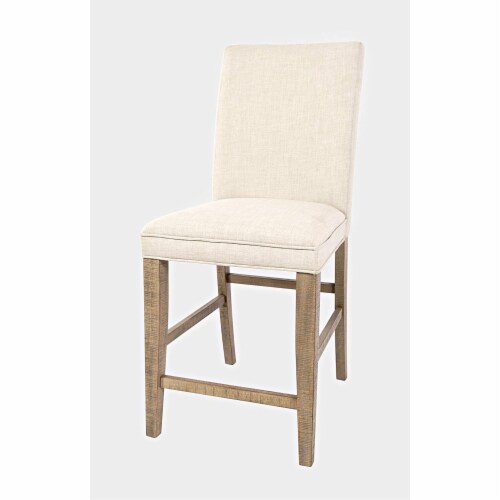 Carlyle Crossing Distressed Pine Upholstered Stool (Set Of 2) Perspective: bottom