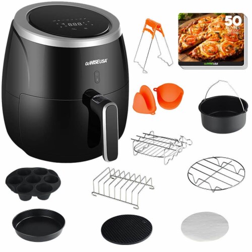 GoWISE GWAC981 5.3-Quart Air Fryer with Accessories - Black, 1