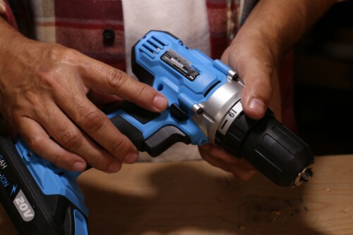Pulsar 20V Cordless Lithium-Ion Drill/Driver - Black/Blue Perspective: bottom