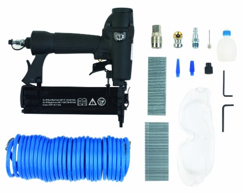 Pulsar Twin Tank Air Compressor with Nail Gun Perspective: bottom