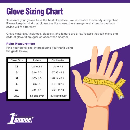 1st Choice Indigo Nitrile Latex Free, Powder Free Disposable Exam Gloves, 3 Mil, Small, 100 Perspective: bottom